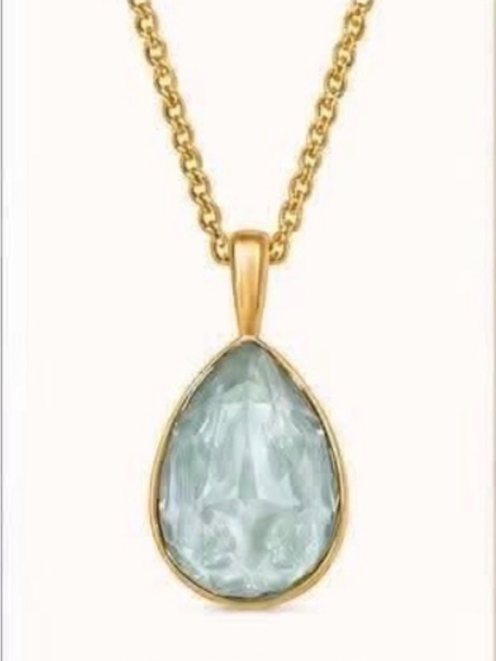 Touchstone Crystal Golden Agave teardrop necklace BNIB adjustable 15-18 inches